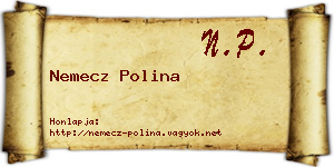 Nemecz Polina névjegykártya